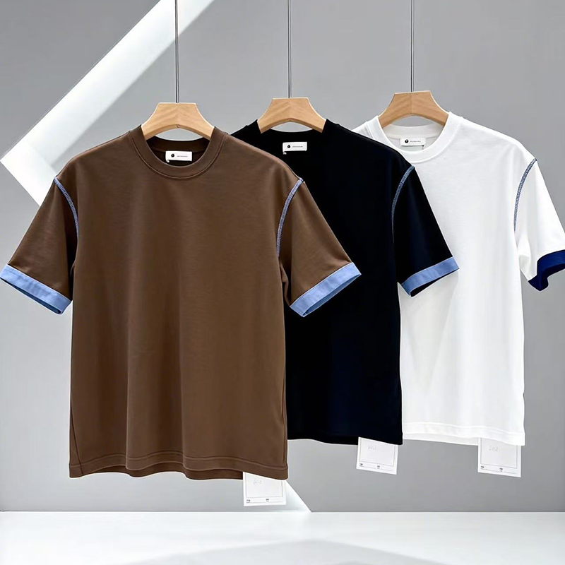 Camiseta masculina com gola redonda omaiga 518689
