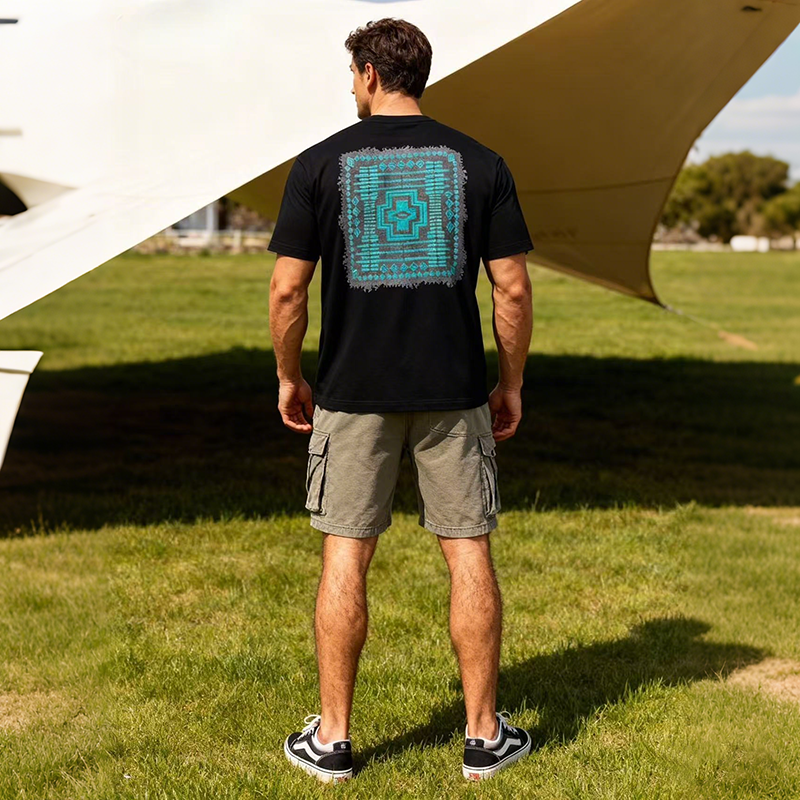 omaiga Camiseta masculina com gola redonda 518760