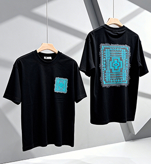 omaiga Camiseta masculina com gola redonda 518760