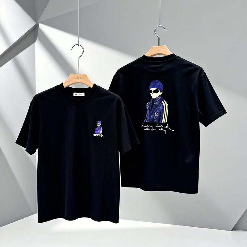 Camiseta masculina com gola redonda oigaga 518761
