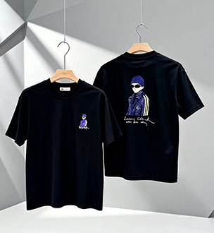 Camiseta masculina com gola redonda oigaga 518761