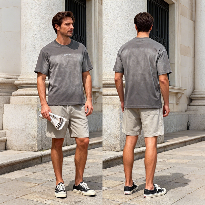 omaiga Camiseta masculina com gola redonda 518863