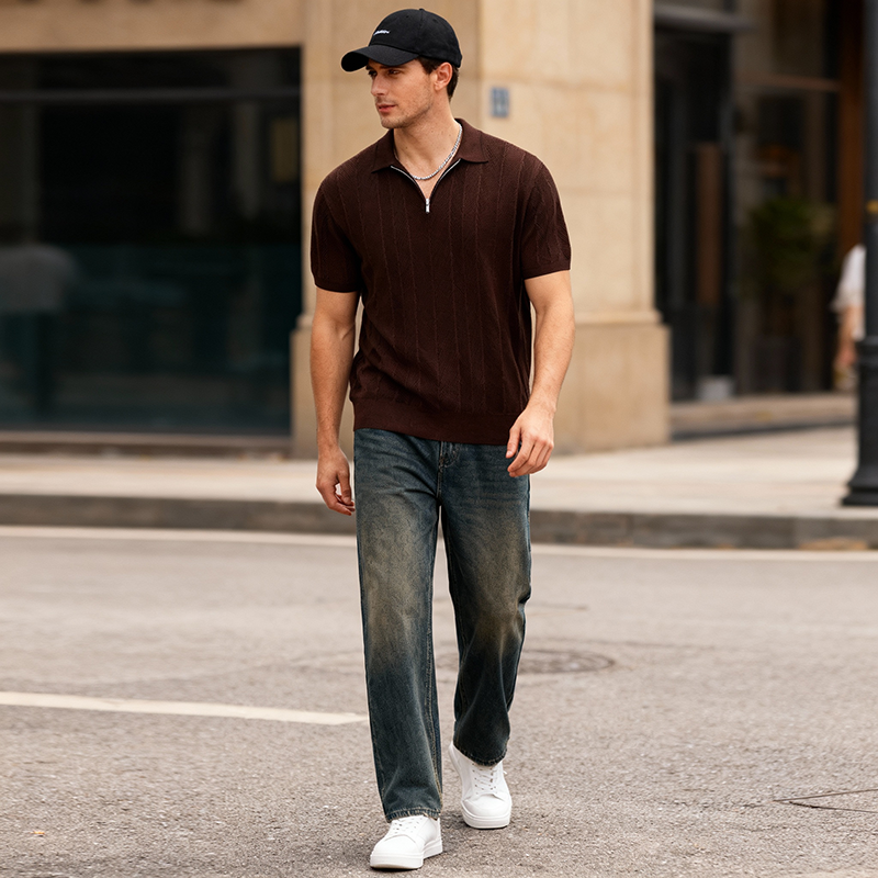 Camisa p&oacute;lo com su&eacute;ter masculino oumaiga 530720