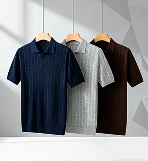 Camisa p&oacute;lo com su&eacute;ter masculino oumaiga 530732