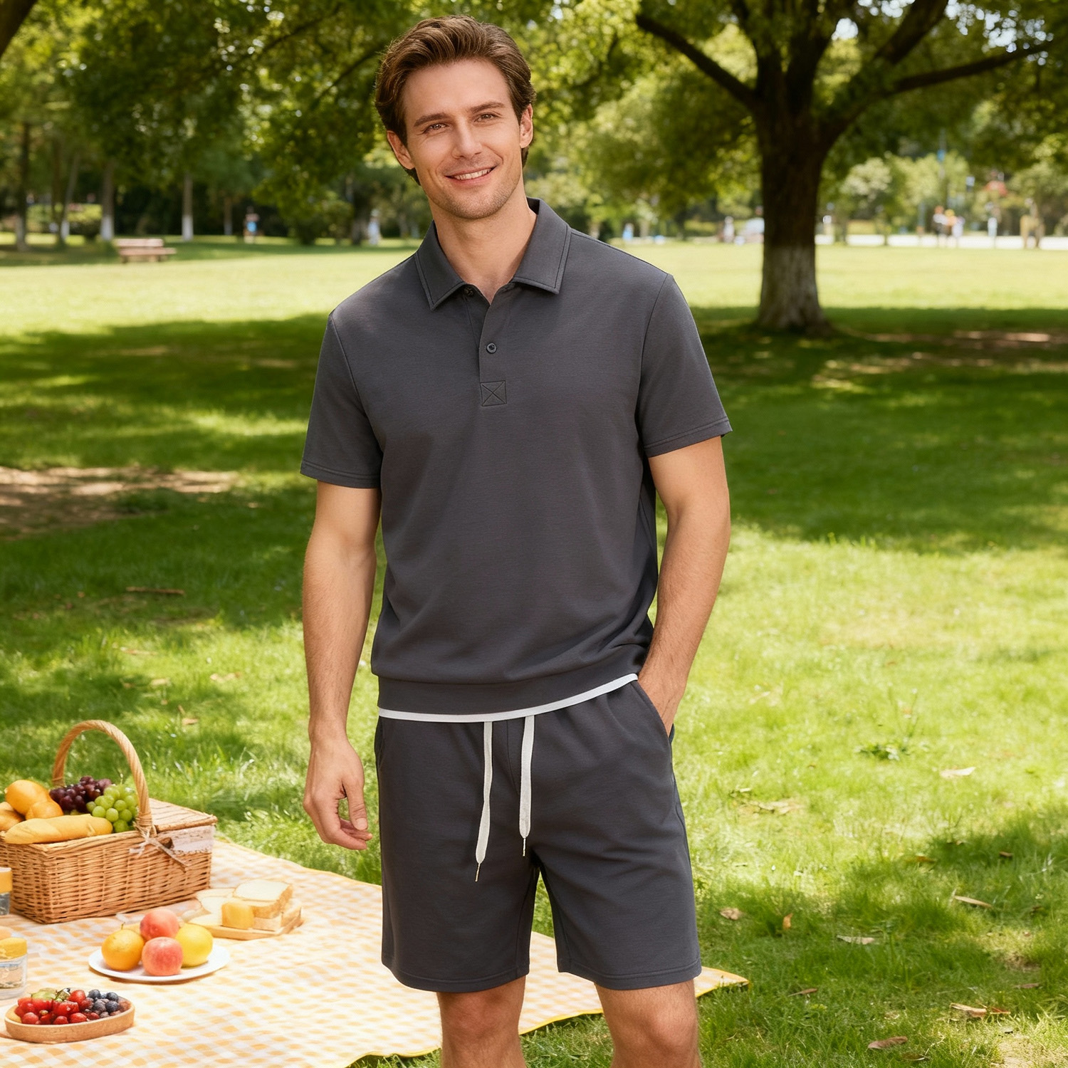 Conjuntos de shorts masculinos Omaiga 518758